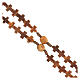 Olivewood rosary with cross-shaped beads and Our Lady of Medjugorje s3