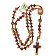 Olivewood rosary with cross-shaped beads and Our Lady of Medjugorje s4