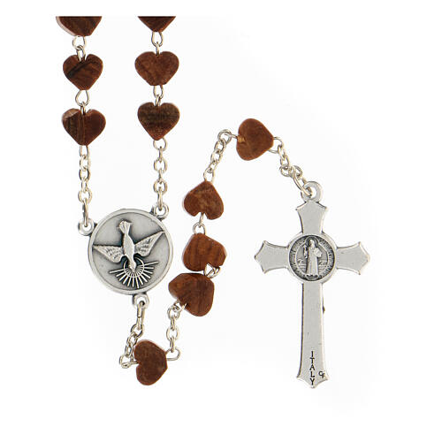 Rosario olivo granos corazón Virgen Medjugorje San Benito 2