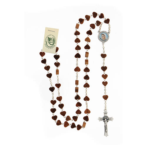 Rosario olivo granos corazón Virgen Medjugorje San Benito 4