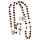 Olive wood rosary with heart beads Our Lady of Medjugorje St Benedict s4