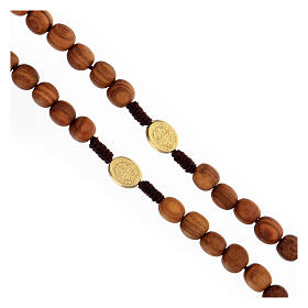 Rosario granos madera olivo 7 mm San Benito s3