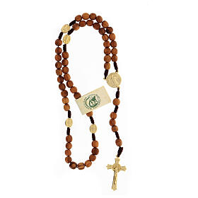 Rosario granos madera olivo 7 mm San Benito s4