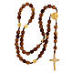 Rosary with olive wood beads 7 mm St Benedict s5