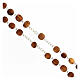 Olivewood rosary of Our Lady of Medjugorje with Saint Benedict's cross 7 mm s3