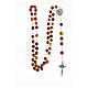 Olivewood rosary of Our Lady of Medjugorje with Saint Benedict's cross 7 mm s4