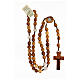 Medjugorje rosary with olivewood 9 mm beads and stone Pater s4