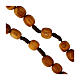 Rosary in olive wood beads 9 mm Medjugorje stone s3