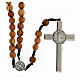 Rosario madera olivo granos 9 mm con cuerda San Benito s2