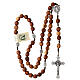 Olive wood rosary St Benedict, 9 mm beads on cord s4