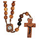 Rosary of Abonos wood and Medjugorje stone 8 mm  s1