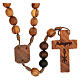 Rosary of Abonos wood and Medjugorje stone 8 mm  s2