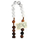 Rosary of Abonos wood and Medjugorje stone 8 mm  s3