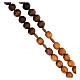Rosary of Abonos wood and Medjugorje stone 8 mm  s4