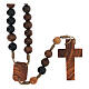 Rosenkranz, Abonos Holz, Medjugorje, 8 mm Perlen, durchbohrtes Kreuz s2