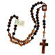Rosenkranz, Abonos Holz, Medjugorje, 8 mm Perlen, durchbohrtes Kreuz s4