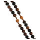 Abonos Medjugorje wooden rosary 9 mm with St Benedict cross s3