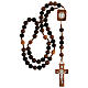 Abonos Medjugorje wooden rosary 9 mm with St Benedict cross s4