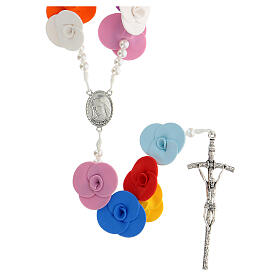 Medjugorje rosary with colored roses