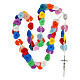 Medjugorje rosary with colored roses s5