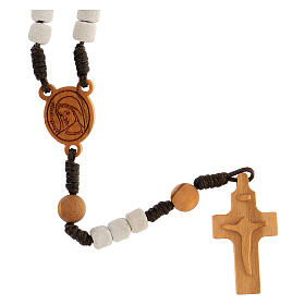 Olive wood rosary with Medjugorje stone 9 mm