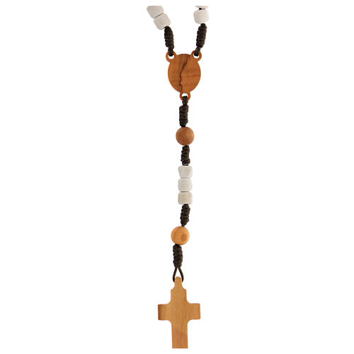 Olive wood rosary with Medjugorje stone 9 mm 2