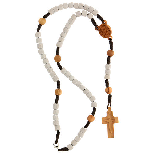 Olive wood rosary with Medjugorje stone 9 mm 4
