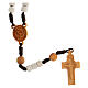 Olive wood rosary with Medjugorje stone 9 mm s1