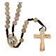 Stone rosary Medjugorje 6 cm light cross s1