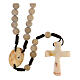 Stone rosary Medjugorje 6 cm light cross s2