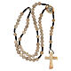 Stone rosary Medjugorje 6 cm light cross s4