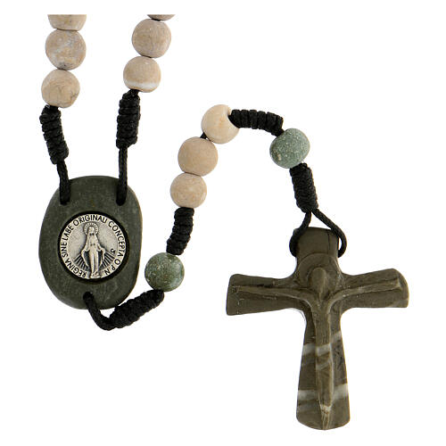 Rosary in stone Medjugorje 8 mm green 1