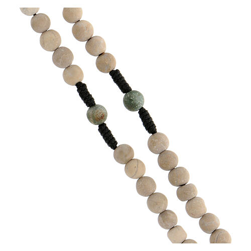Medjugorje stone rosary 8 mm green 3
