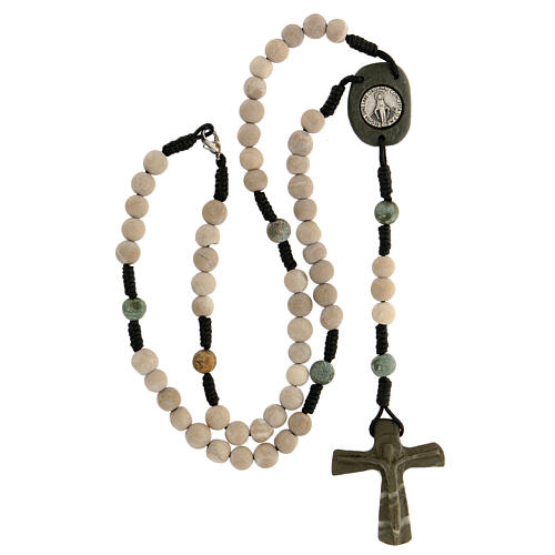 Medjugorje stone rosary 8 mm green 4