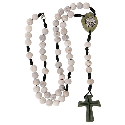 Medjugorje stone rosary 8 mm green 5