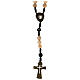 Rosary stone Medjugorje 6 mm dark cross s1