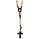 Rosary stone Medjugorje 6 mm dark cross s4