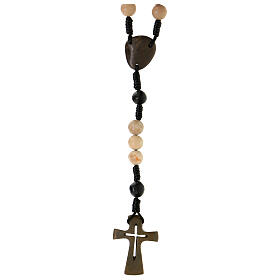 Medjugorje stone rosary 6 mm dark cross