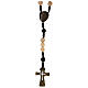 Medjugorje stone rosary 6 mm dark cross s2