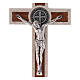 Medjugorje marble cross with Saint Benedict's medal 14 cm s2
