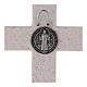 Medjugorje marble cross with Saint Benedict's medal 14 cm s4