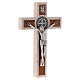 Medjugorje marble cross with Saint Benedict's medal 14 cm s5