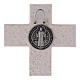 Croce Medjugorje marmo medaglia San Benedetto 14 cm s4