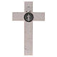 Croce Medjugorje marmo medaglia San Benedetto 14 cm s6