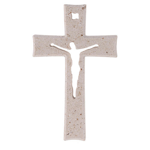 Croce Medjugorje marmo 14 cm 1