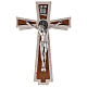 Medjugorje cross with Saint Benedict's cross, marble and wood, 23 cm s1