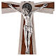 Medjugorje cross with Saint Benedict's cross, marble and wood, 23 cm s2