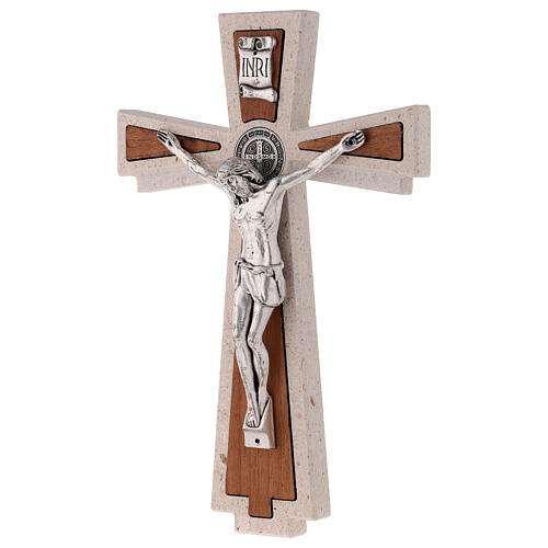 Croix Medjugorje médaille Saint Benoît 23 cm 3