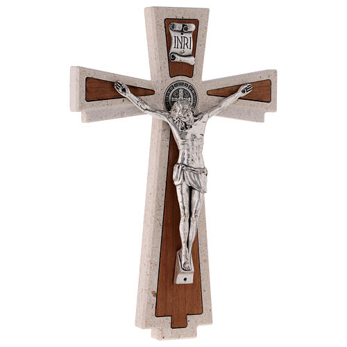 Croix Medjugorje médaille Saint Benoît 23 cm 5