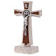Medjugorje marble cross with Saint Benedict's medal 16 cm s3